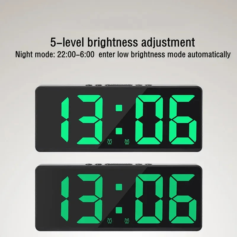 Digital Alarm Clock with Voice Control & Temperature Display